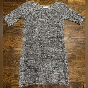 Cooperative Black and White Sweater Dress 3/4 Sleeve, Size: S